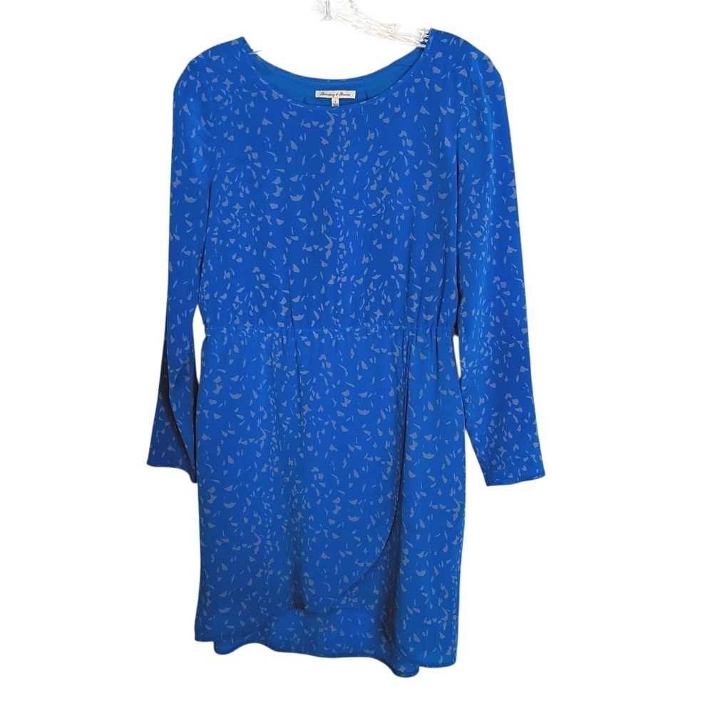 Broadway & Broome -Blue/grey Long Sleeve Silk Dress- Size2